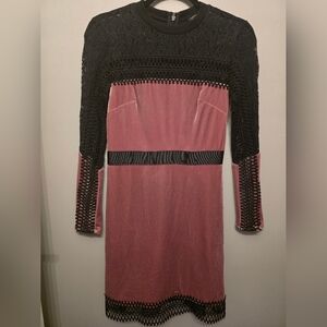 TopShop Velvet And Lace Dress
